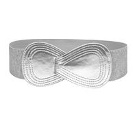 Ldabrye Ceintures de taille pour femme, toutes assorties ceinture corset élastique tendance pour femme, corset large ceinture décorative pour robes, pantalons, manteaux, Argenté., 70