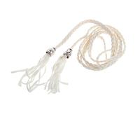 Ldabrye Ceintures de taille pour femmes, chic pour femme ceinture tressée en cuir synthétique avec pompons, ceinture fine à nouer soi-même pour femmes, ceinture de taille tendance pour jeans, robes,