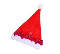 Ldabrye Chapeau de Père Noël Chapeaux avec Nœuds Adultes Femmes Hommes Noël Vacances Père Noël Chapeaux pour Nouvel An Fête Décors Rouge Père Noël