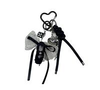 Ldabrye Chaussure de ballet délicate et nœud papillon Porte-clés Chaîne de téléphone portable Pendentif élégant pour e poche Porte-clés fait à la main Ornement