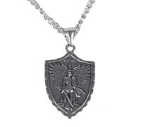 Ldabrye Collier archange en acier inoxydable pour homme avec pendentif angélique unique amulette, One Size, Comme décrit, Comme décrit.