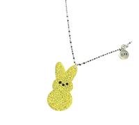 Ldabrye Collier avec pendentif lapin coloré, parfait pour un cadeau d'amitié, collier pour amis et enfants, bijoux élégants en acrylique, One Size, Comme décrit, Comme décrit.