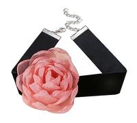 Ldabrye Collier De Fleur De Ruban Élégant Collier Couloir Couches Délicate Pour Femmes Pour Femmes Ribbon Mode À Corde Réglable