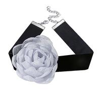 Ldabrye Collier De Fleur De Ruban Élégant Collier Couloir Couches Délicate Pour Femmes Pour Femmes Ribbon Mode À Corde Réglable