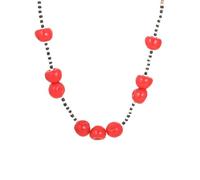 Ldabrye Collier de perles en résine portable pour femme, bijou tendance coloré et robuste, pendentif élégant en résine