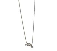 Ldabrye Collier ras du cou tendance avec pendentif à ressort réglable - Collier simple - Bijoux de fête - Chaîne de clavicule tendance réglable - Léger et confortable - En acier inoxydable, taille