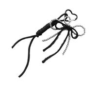Ldabrye Cordon souple Bowknot Porte-clés avec fausses perles Porte-clés faits à la main Accessoires Sac à dos Porte-monnaie pour un usage quotidien