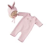 Ldabrye Costume De Photographie Pour Bébé Chapeau Et Combinaison Avec Oreilles Lapin Vêtements Nouveau-né Barboteuse Respectueuse La Peau Joli Body Accessoires Garçon