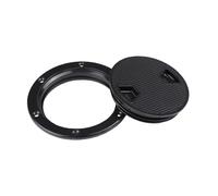 Ldabrye Couverture de trappes de pont ronde en noir et blanc, plusieurs tailles pour bateaux, camping-cars et compartiments à outils, trappes de pont étanches