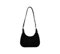 Ldabrye Crescents Sac à bandoulière pour femme Joli sac à main sous le bras avec fermeture éclair en cuir synthétique, Noir