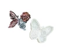 Ldabrye Day of the Dead Moule en silicone pour bougie savon résine art tête de mort fleur papillon