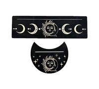 Ldabrye de de Cartes de Tarot, Base d ' en Bois, Phases de Lune, Cartes rectangulaires en Forme de Lune pour Outils de Divination de sorcière, présentoir de Cartes, Base de en Bois