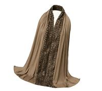 Ldabrye Écharpe châle avec bords finis pour une utilisation à long terme dans divers environnements, accessoire pour femme au quotidien, kaki, taille unique