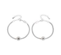 Ldabrye Élégant bracelet de couple en acier inoxydable avec chaîne réglable, parfait pour commémorer l'amour et les moments spéciaux, One Size, Comme décrit