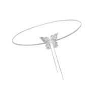 Ldabrye Élégant collier avec pendentif papillon réglable et robuste en alliage - Accessoire de mode pour un usage quotidien décontracté - Collier avec pendentif en alliage, One Size, Comme décrit