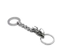 Ldabrye Élégant pendentif tête de dargon, petit sac, ornement tendance, breloque de sac, texture en acier inoxydable, convient pour un support multifonction quotidien, C, taille unique