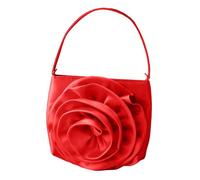 Ldabrye Élégant sac de soirée floral vintage pour demoiselle d'honneur, sac à bandoulière pour mariages et fêtes, pochette de soirée de luxe, Rouge, One Size