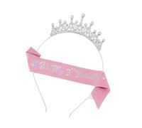 Ldabrye Ensemble bandeau et écharpe pour filles avec tailles réglables pour enfants de 3 à 10 ans, accessoires de fête pour occasions spéciales