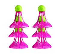 Ldabrye Ensemble de badminton pour le jeu, le sport, l'entraînement, le divertissement, le nylon, la tête élastique, coupe-vent, ensemble de volants en nylon