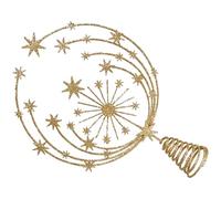 Ldabrye Étoile de sapin de Noël lourde en métal robuste assemblage simple pour fête de famille Tête d'étoile en acier recyclable