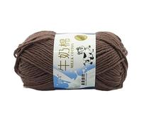 Ldabrye Fil de coton au lait pour crochet et tricot doux ou chapeau écharpe pull couverture main coloré crochet accessoires lait