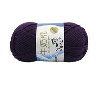 Ldabrye Fil de coton au lait pour crochet et tricot doux ou chapeau écharpe pull couverture main coloré crochet accessoires lait