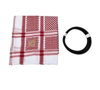 Ldabrye Foulard arabe pour homme du Moyen-Orient à porter au quotidien pour fête à thème Écharpe traditionnelle Événement culturel Accessoire de célébration Écharpe cadeau, H arabe brodé, taille