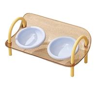 Ldabrye Gamelle double amovible pour nourriture et eau pour animaux de compagnie - Pour alimentation lente - Sans danger - Antidérapante - Pour la santé digestive - Double gamelle