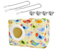 Ldabrye Hamac suspendu pour l'hiver chaud nid d'oiseau doublure en peluche épaisse abri hamac abri pour petits accessoires de cage