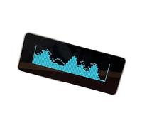 Ldabrye Horloge moderne AK25664 à affichage couleur avec bouton de contrôle interactif et connexion de type C, coque en aluminium, affichage de la fréquence musicale