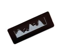 Ldabrye Horloge moderne AK25664 à affichage couleur avec bouton de contrôle interactif et connexion de type C, coque en aluminium, affichage de la fréquence musicale