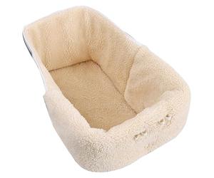 Ldabrye Housse en polaire pour poussettes d'extérieur pour animal domestique, doublure thermique coupe-vent en mélange de polyester amovible pour une utilisation confortable tout au long de l'année
