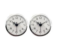 Ldabrye Insert d'horloge à quartz miniature rond de 80 mm avec chiffres arabes, idéal pour l'horlogerie artisanale de remplacement