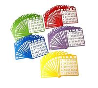 Ldabrye Jeu de bingo interactif de 5 couleurs - Carte compacte - Emballage adapté aux voyages - Réunions familiales - Activité à la maison - Jeu d'apprentissage de bingo adapté aux enfants