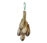 Ldabrye Jouet molaire en forme de carambole pour des heures de divertissement, adapté pour les amateurs d'oiseaux expérimentés, les perroquets à suspendre, naturel, petite fabrication bruyante