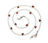 Ldabrye Kirschen Chaîne de lunettes embellie multifonctionnel avec métal rétro et détails cerises