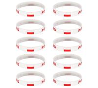 Ldabrye Lot de 10 bracelets élastiques doux pour fans d'événement sportif 2026 mettant en valeur la couleur de l'équipe internationale, parfaits pour les bracelets de collection, One Size, Silicone