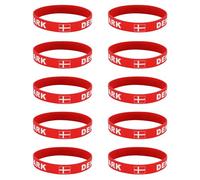 Ldabrye Lot de 10 bracelets élastiques doux pour fans d'événement sportif 2026 mettant en valeur la couleur de l'équipe internationale, parfaits pour les bracelets de collection, One Size, Silicone