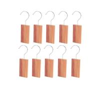 Ldabrye Lot de 10 cintres parfumés au cèdre pour armoire, désodorisant, multi-usages, absorbeur sûr, bloc naturel pour placard