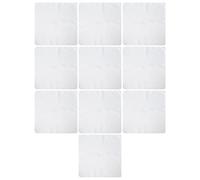 Ldabrye Lot de 10 foulards carrés respirants à motif artistique, bandanas multi-usages pour toutes les écharpes de peinture douce, blanc, taille unique