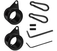 Ldabrye Lot de 2 anneaux anti-enchevêtrement en alliage d'aluminium rotatifs à 360° avec crochet pour mâts de drapeau de 2 à 2,5 cm