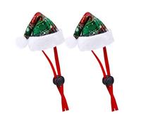 Ldabrye Lot de 2 chapeaux de Père Noël réglables pour chien et chats