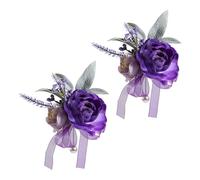 Ldabrye Lot de 2 compositions florales en soie synthétique pour demoiselle d'honneur, mariage, fête de mariage