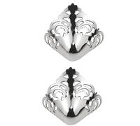 Ldabrye Lot de 2 embouts de chaussures en métal pour talons hauts - Protections pour chaussures - Pour réparation de chaussures, Argent 7 3,7 cm par 3, Taille unique