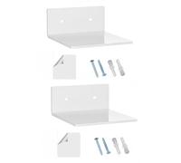 Ldabrye Lot de 2 étagères murales contemporaines Solution de rangement pour livres, plantes et articles décoratifs en acrylique