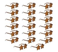 Ldabrye Lot de 20 paires de lunettes de soleil en forme d'étoiles - Unisexe - Tendance - Sans monture - Pour activités de plein air - 5 points, Tranches de thé