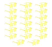 Ldabrye Lot de 20 paires de lunettes de soleil en forme d'étoiles - Unisexe - Tendance - Sans monture - Pour activités de plein air - 5 points, jaune clair