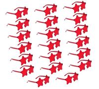 Ldabrye Lot de 20 paires de lunettes de soleil en forme d'étoiles - Unisexe - Tendance - Sans monture - Pour activités de plein air - 5 points, Film rouge