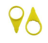 Ldabrye Lot de 200 écrous de roue mobiles pour 32 mm 33 mm Écrou haute visibilité Jaune