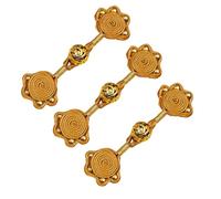 Ldabrye Lot de 3 boutons à nœud chinois Cheongsam pour robe de mariée, décorations de costume traditionnel, boules dorées entrelacées